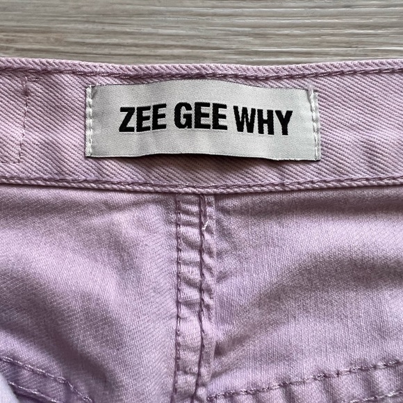 Dolls Kill x Zee Gee Why . Lilac denim micro mini skirt - Picture 11 of 15